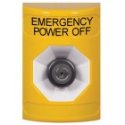 STI SS2203PO-EN Stopper Station – Yellow – Key to Activate – Emergency Power Off Label